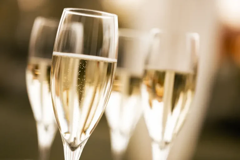 Glasses of sparkling wines